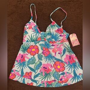 Stella Parker Collection Tankini Swim Top and bottom Size Medium.